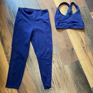 Matching sports bra and leggings. Barely worn!